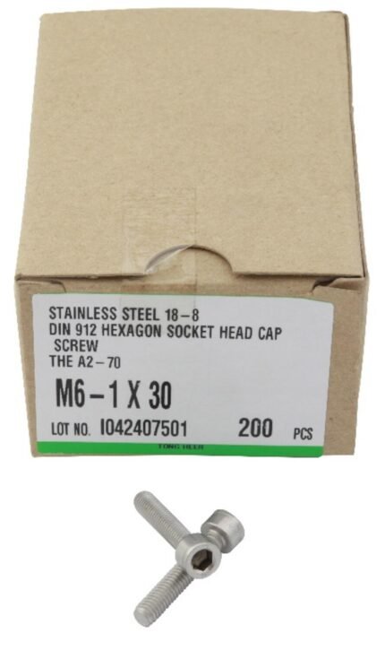 Skruv insex m6x30mm rf (100st)