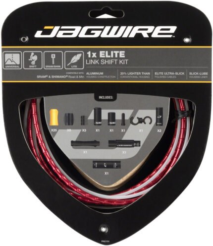 Växelvajerset Jagwire 1x Elite Link shift kit Road/MTB STS-EL Röd